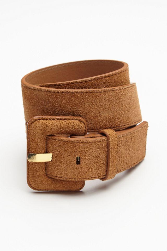 Suede Covered Buckle Belt #2