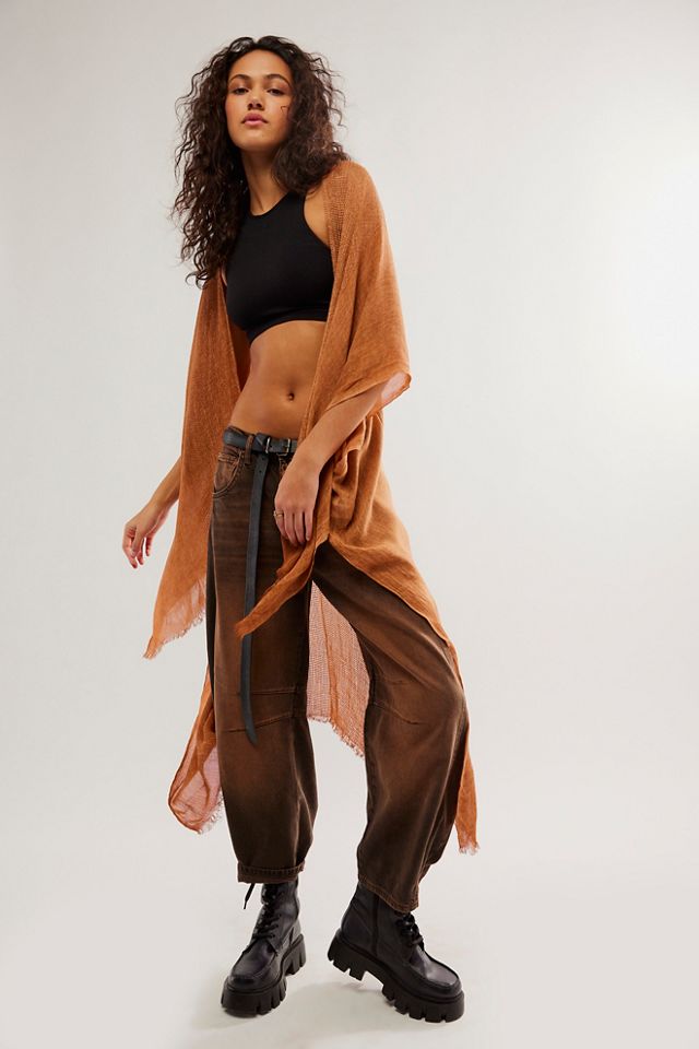 Kimono Set in Washed Mocha