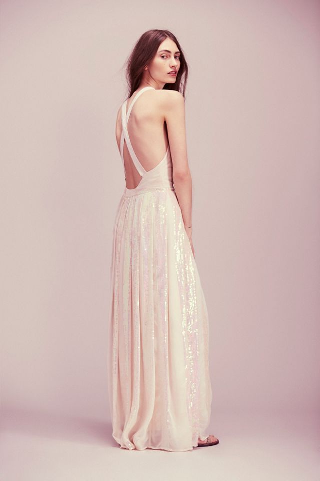 Sequin Pleat Apron Dress #2