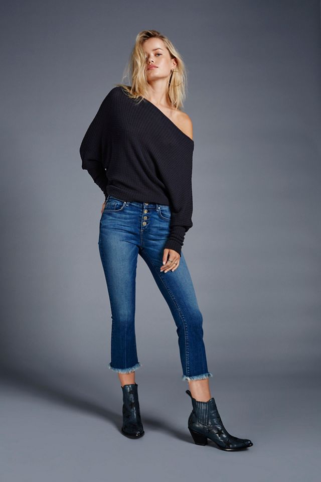 Button Front Gainsbourg Crop Jean #1