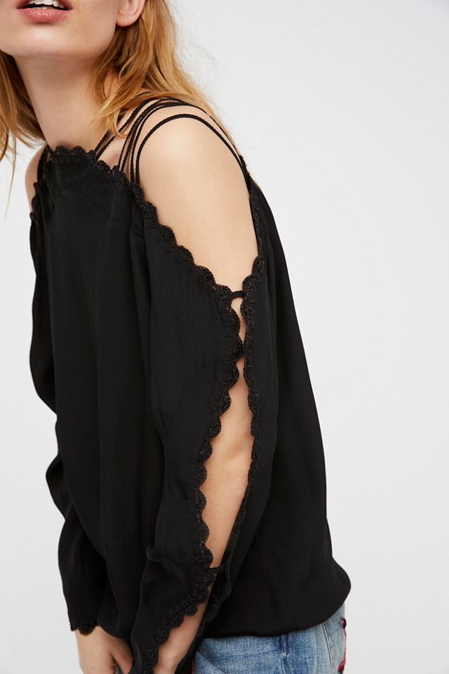 Cold shoulder flowy top online