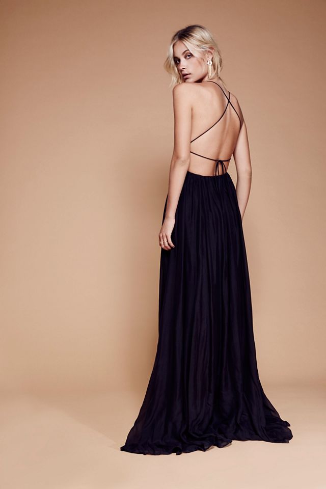Embellished Silk Maxi #1