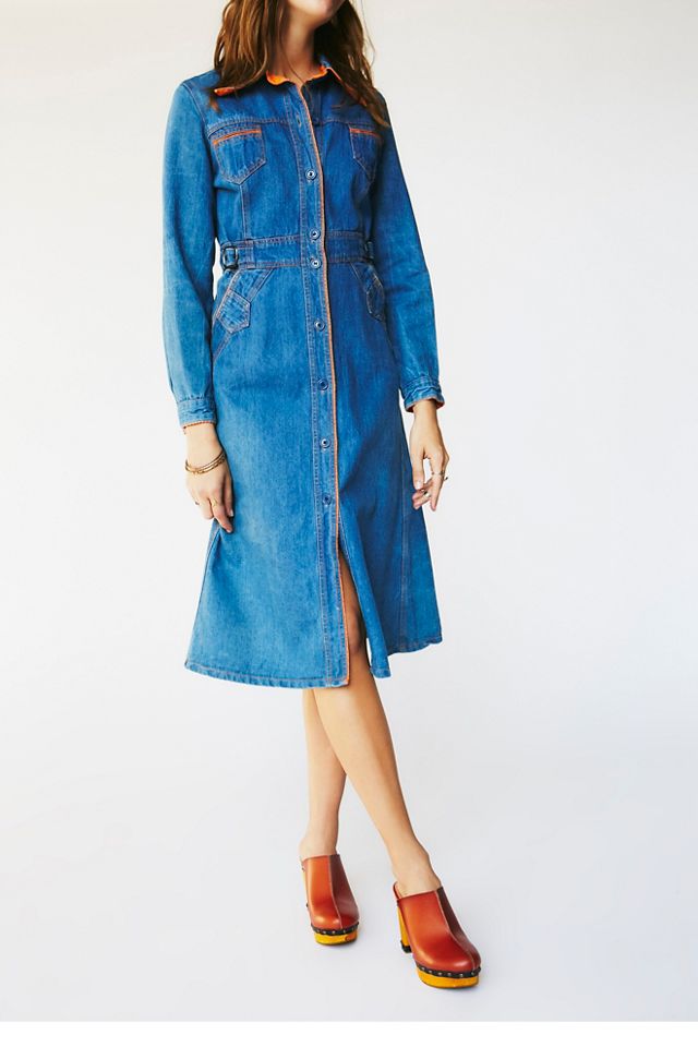 70s store denim dress