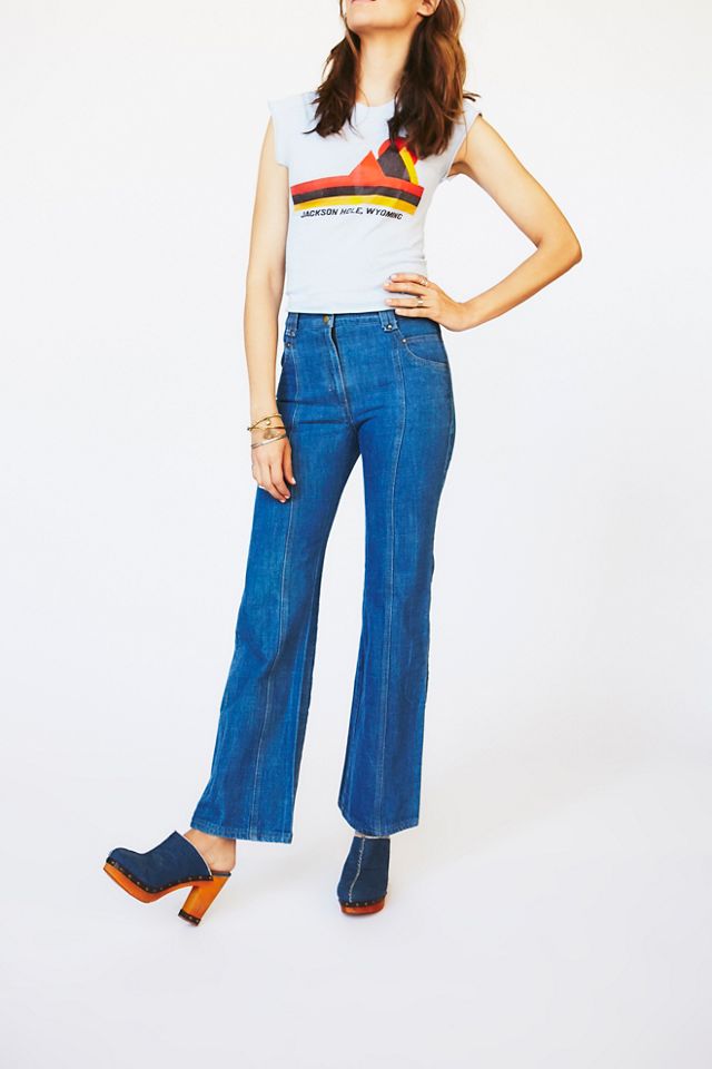 1970’s Chevron Denim Flares