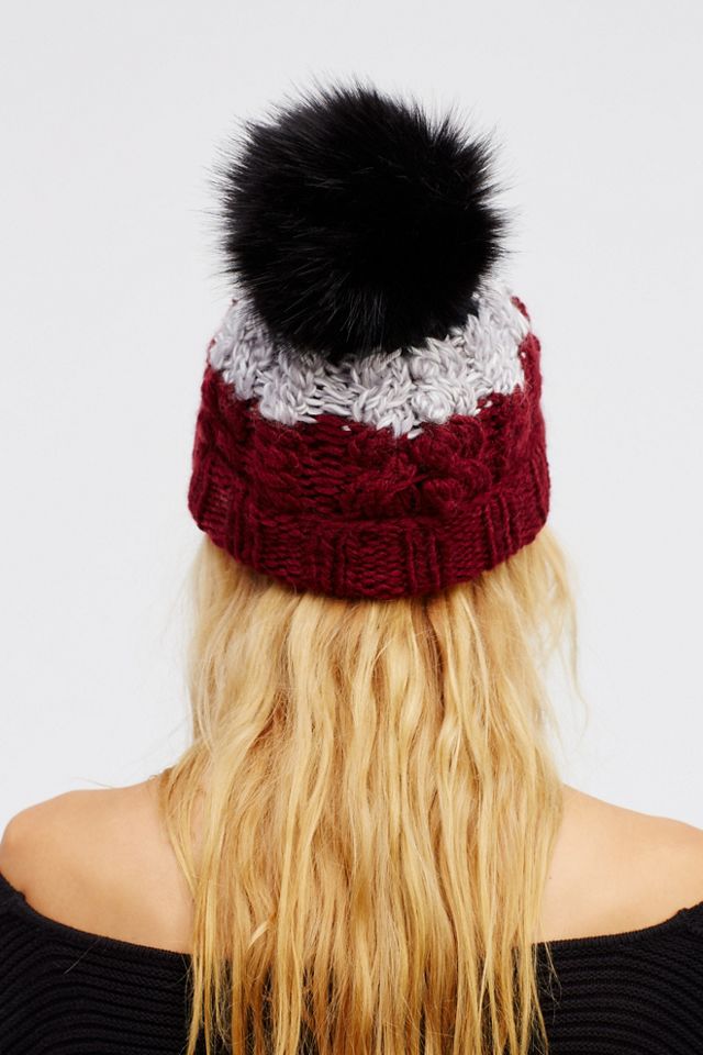 Mile High Stripe Pom Beanie #1