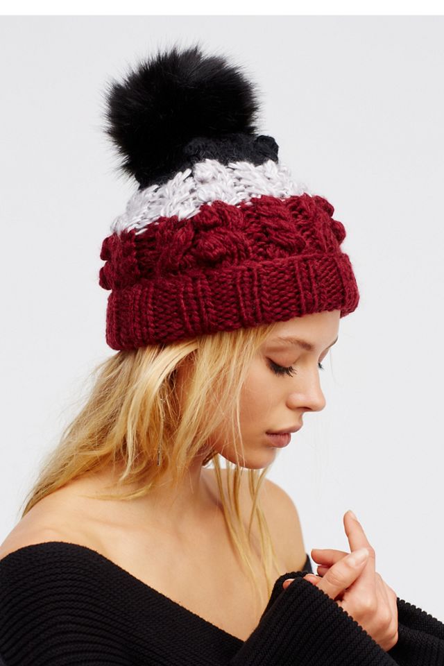 Mile High Stripe Pom Beanie #2