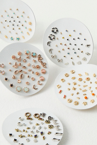 Free People Teeny Tiny Mega Stud Earring Set In Multi | ModeSens