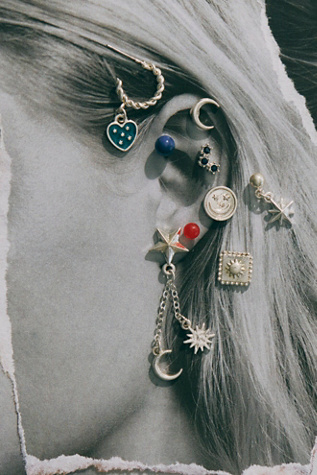 Женские серьги Free People Teeny Tiny Mega Set, цвет: Celestial — фото 1