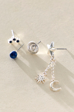 Женские серьги Free People Teeny Tiny Mega Set, цвет: Celestial — фото 3