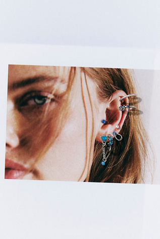Teeny Tiny Mega Stud Earring Set at Free People in Turquoise