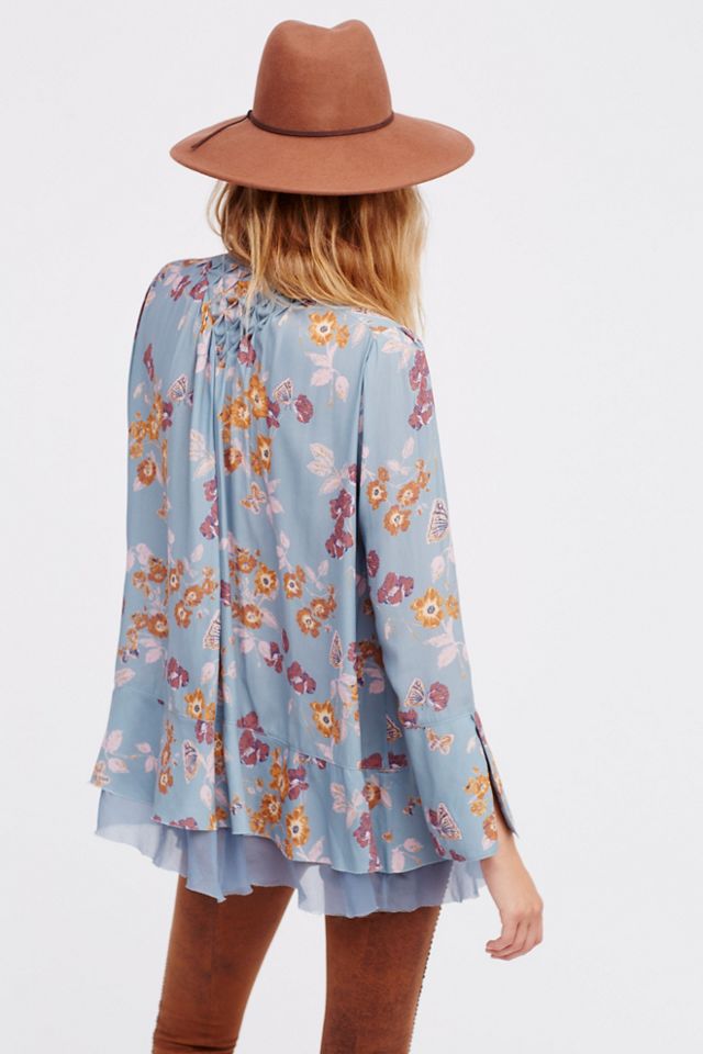 So Fine Printed Smocked Top #1