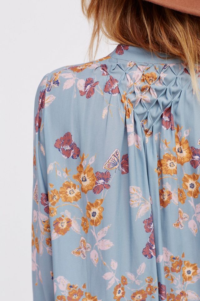 So Fine Printed Smocked Top #3