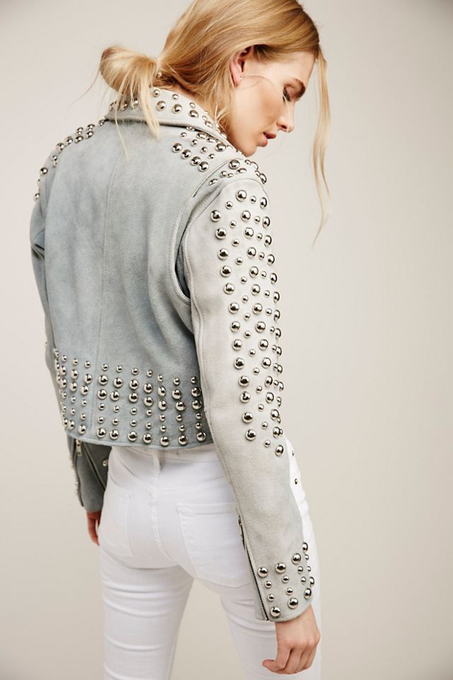 Cropped Suede Studded Jacket #2