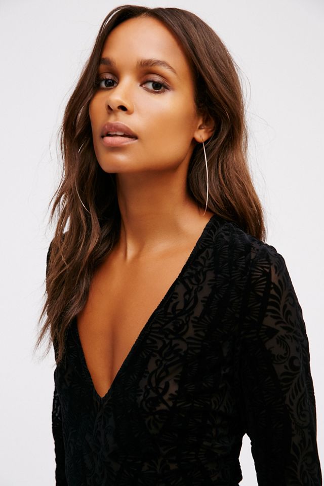 On The Dance Floor Velvet Bodysuit #3
