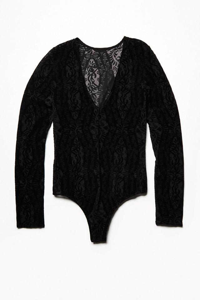 On The Dance Floor Velvet Bodysuit #5
