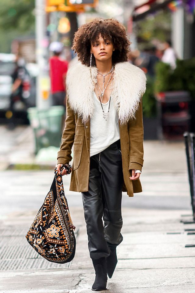 Free people fur on sale jacket