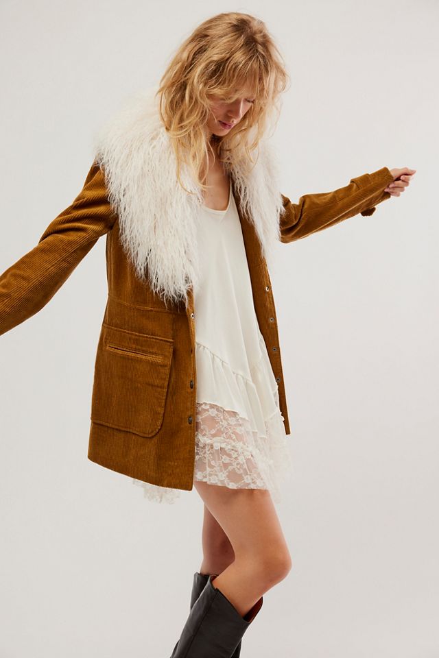 Lady Lane Faux Fur Collar Jacket #2