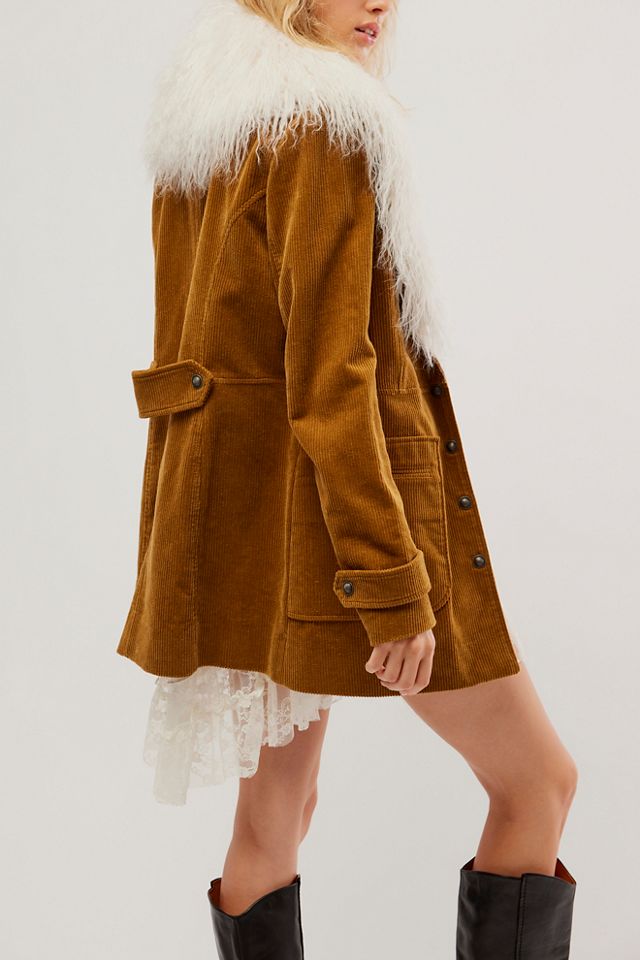 Lady Lane Faux Fur Collar Jacket #3