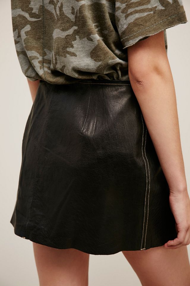 Join Hands Leather Skirt  #2