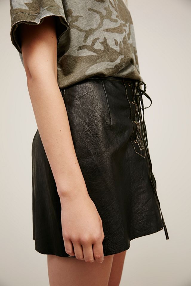 Join Hands Leather Skirt  #3