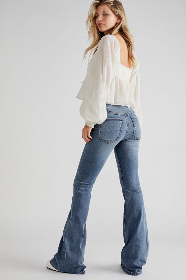 Penny Pull-On Flare Jeans | Free People UK