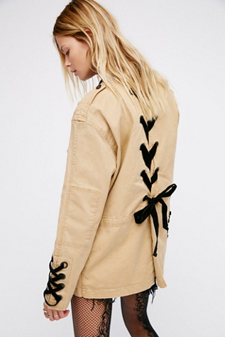 free people velvet military jacket