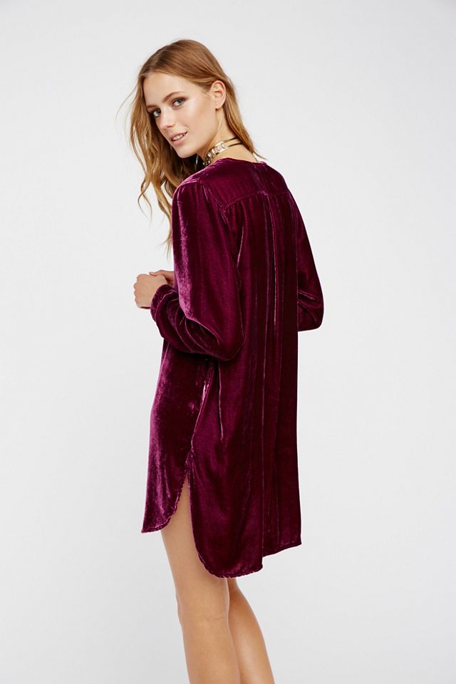 She's Got It Velvet Shirt Dress #1