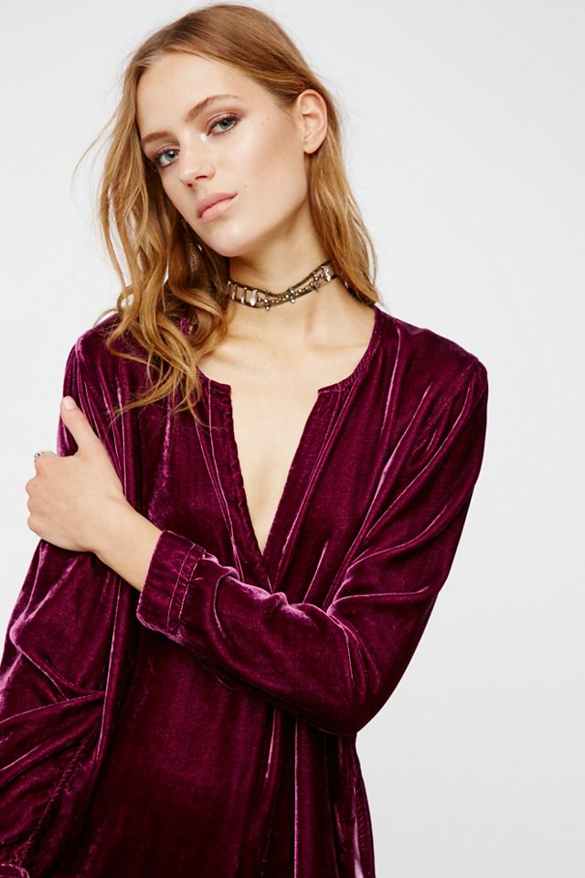 She's Got It Velvet Shirt Dress #2