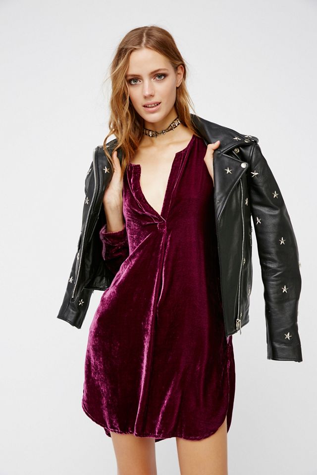 She's Got It Velvet Shirt Dress #4