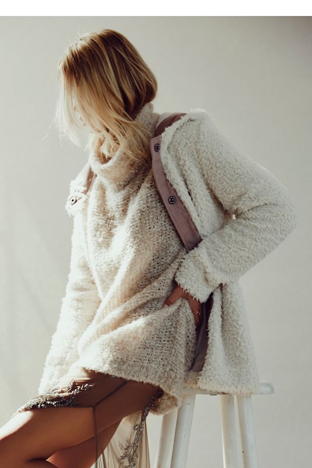 Sherpa and Knit Liner Coat
