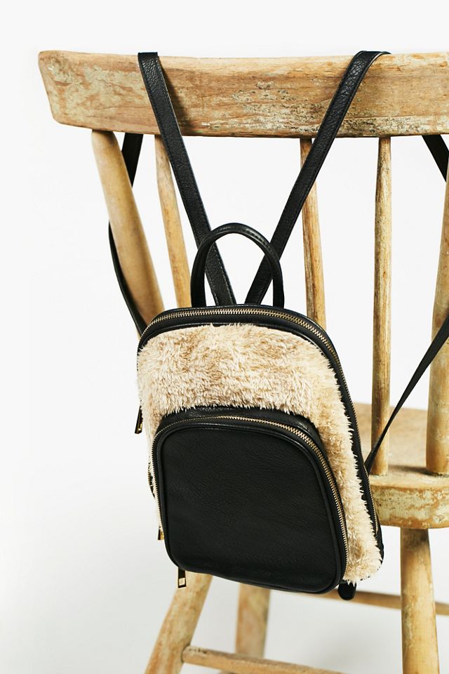 Lyra Faux Fur Backpack #1