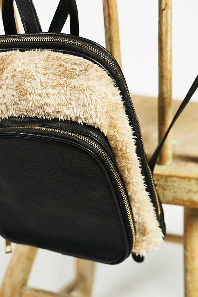 Lyra Faux Fur Backpack #3