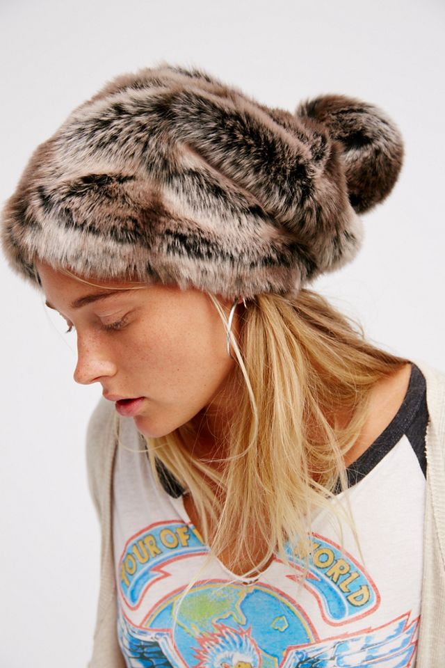 Faux Fur Slouchy Beanie