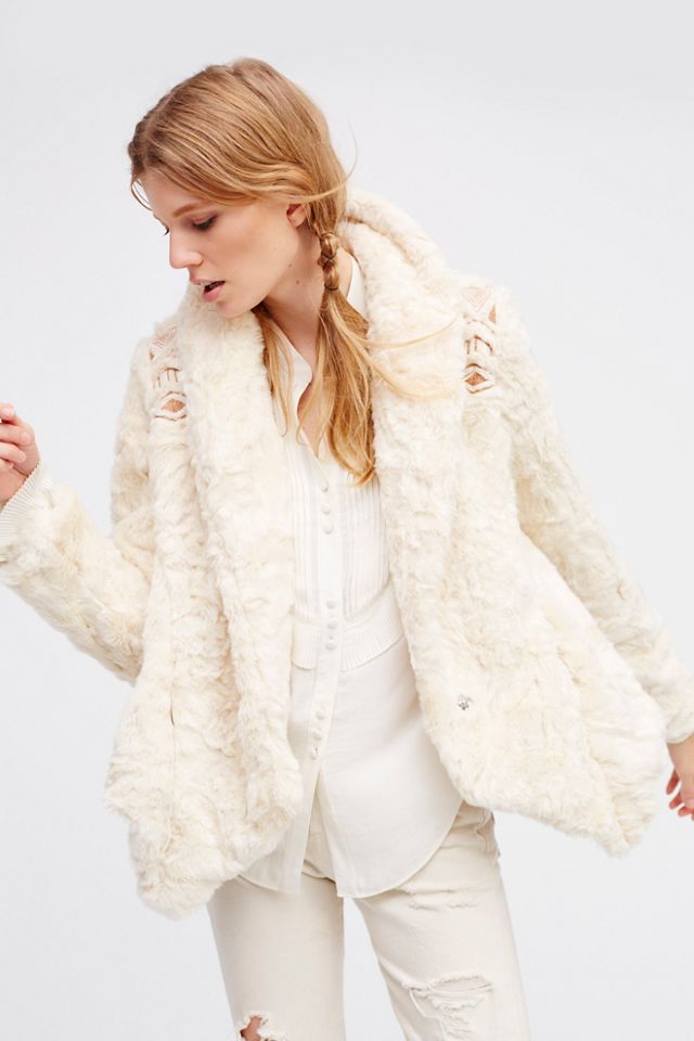 Embroidered Cascade Fur Jacket #2