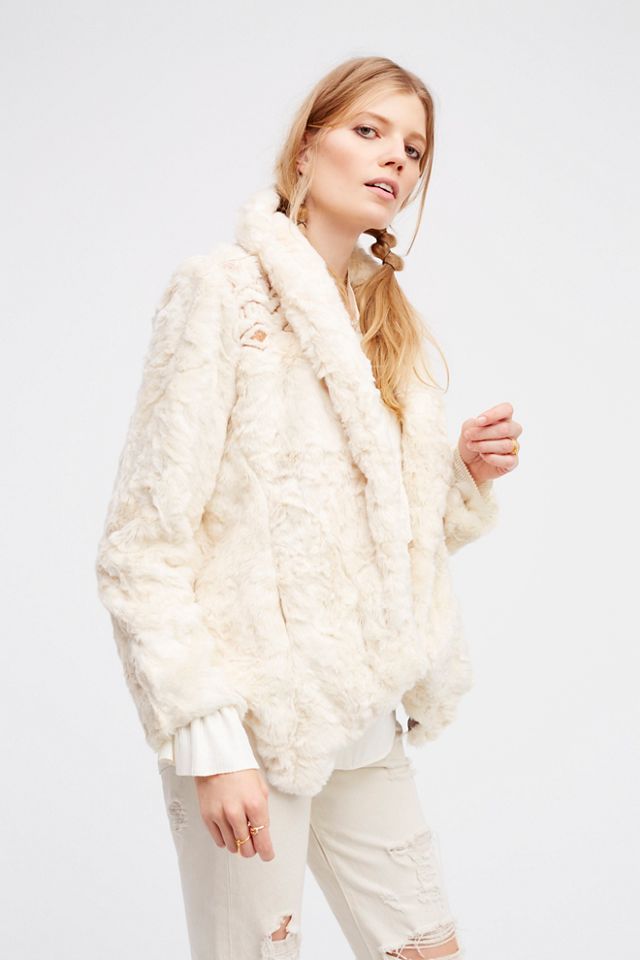 Embroidered Cascade Fur Jacket #4