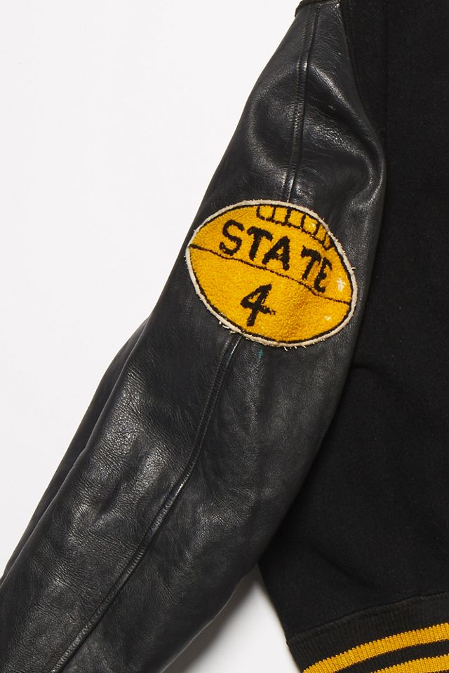 Vintage 1970s Wool & Leather Letterman Jacket | Free People
