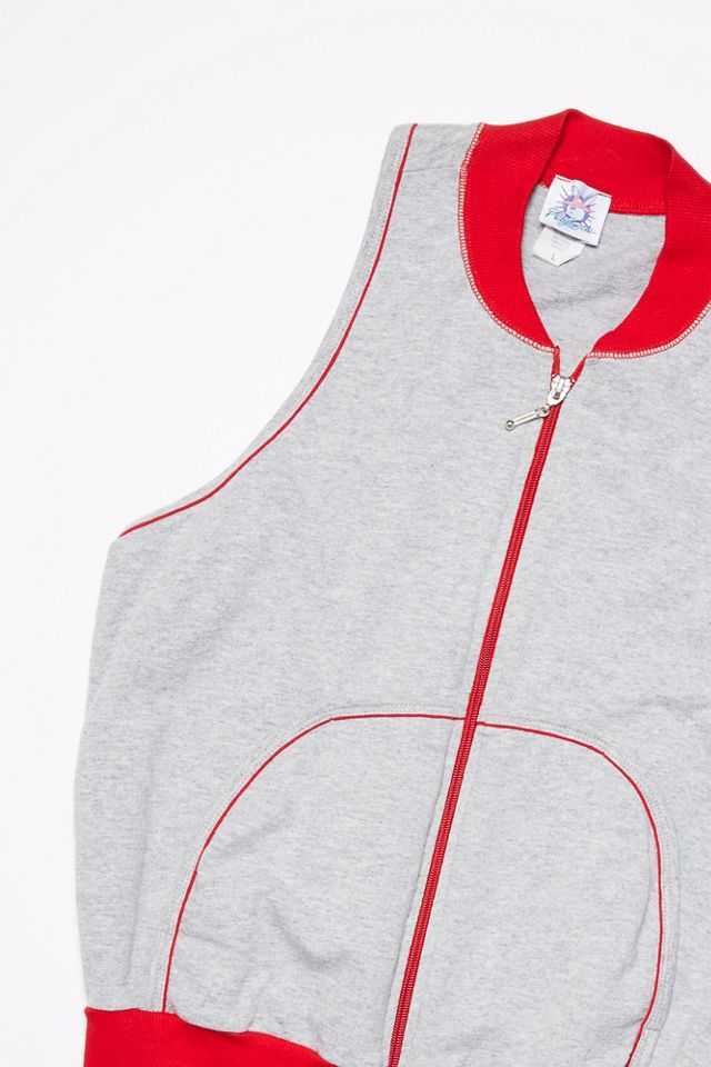 Vintage 1980s Sleeveless Track Jacket #2