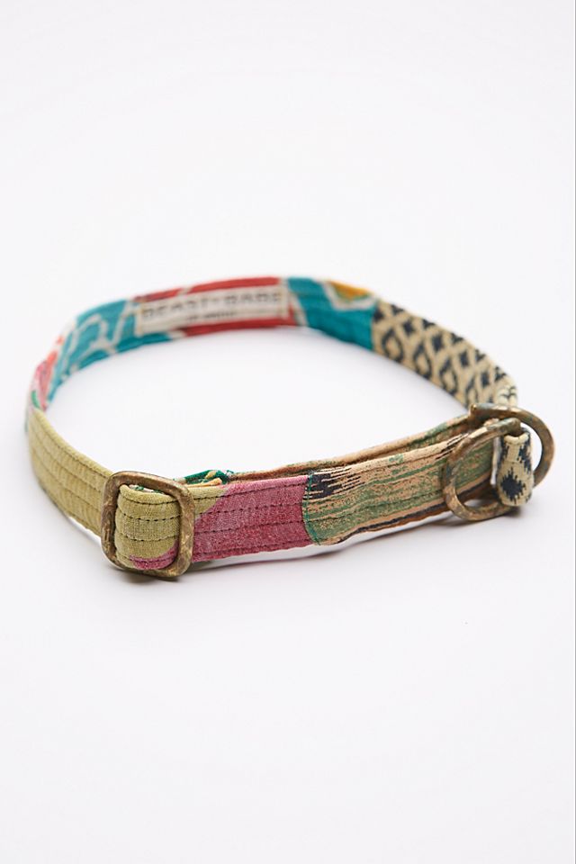 Tropical Green Vintage Batik Collar #1