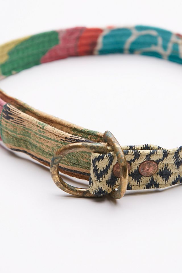 Tropical Green Vintage Batik Collar #2