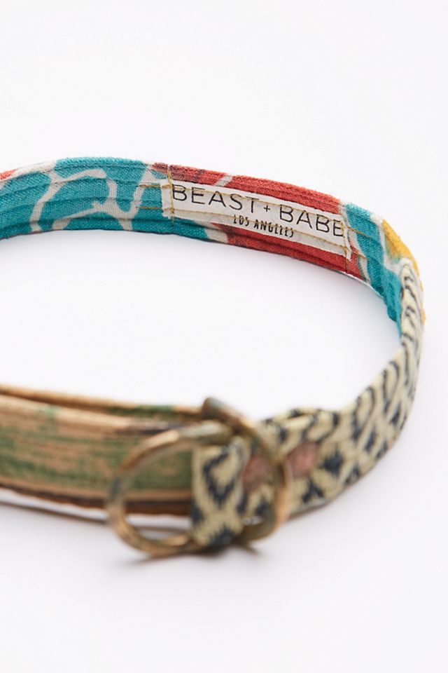 Tropical Green Vintage Batik Collar #3