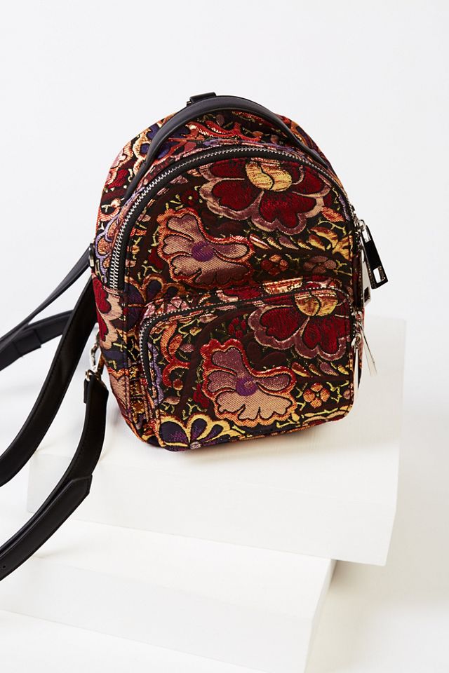 free mini backpacks Brocade Floral Mini Backpack