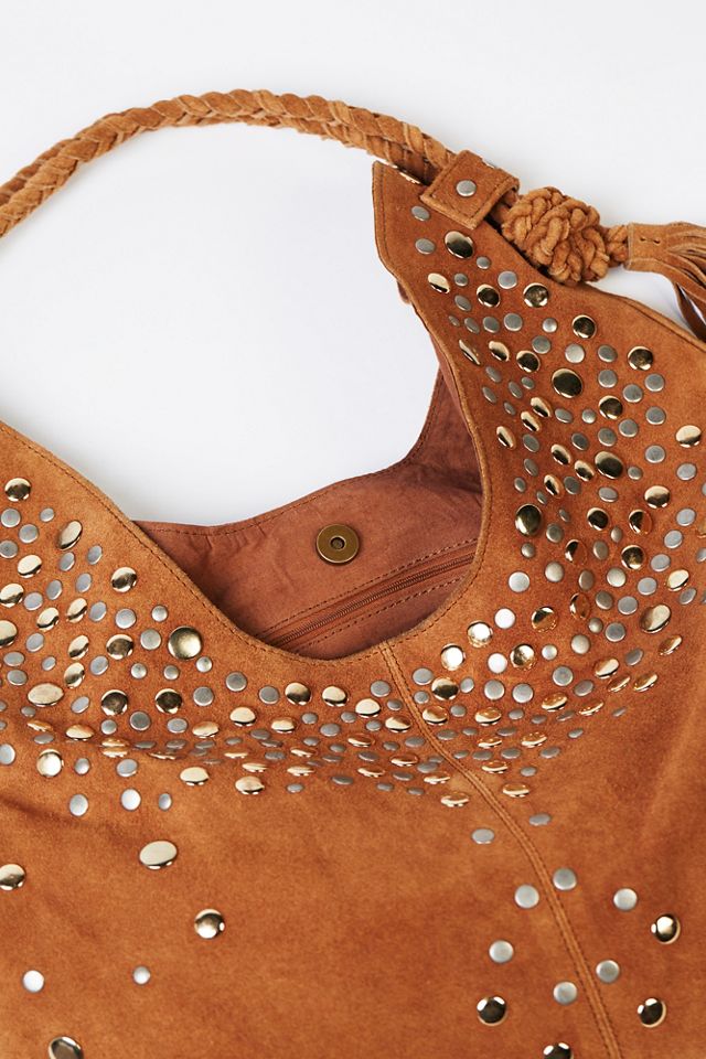 Clyde Studded Suede Hobo #4
