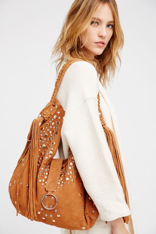 Clyde Studded Suede Hobo #5