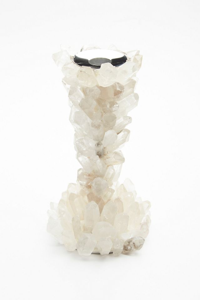 Quartz Crystal Candle Stick Holder #1