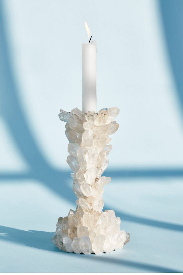 Quartz Crystal Candle Stick Holder #3