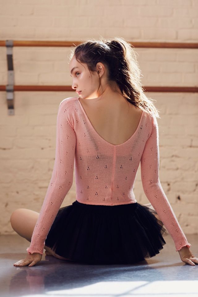 Pointelle Midriff Top #2