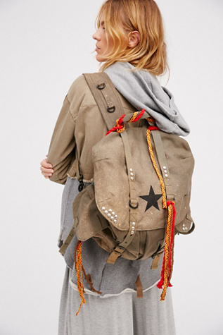 Free People Josie Mini Backpack Metallic Gun Metal Dusty Gold Free People Metallic Gold Mini Backpack Book Bag | eBay main image 2