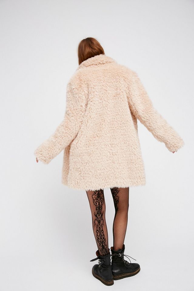 Lux Faux Fur Coat With Printed Lining #3
