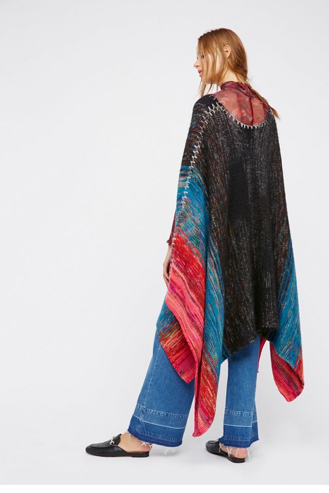 Gemstone Stripe Poncho #2