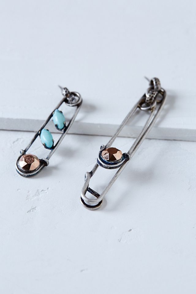 Mixed Safety Pin Earrings #1
